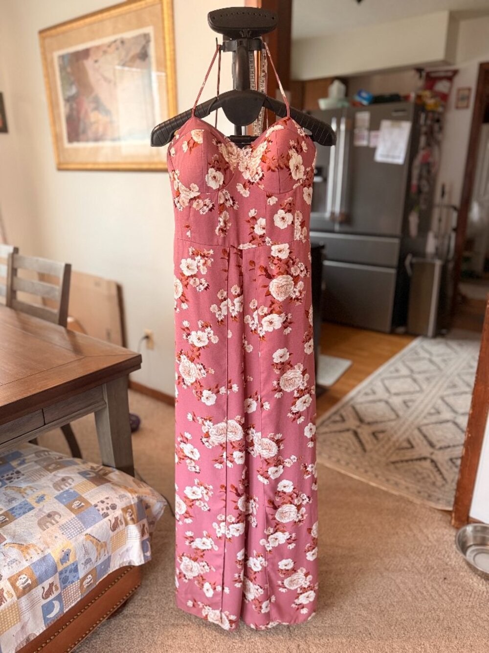 Xhilaration Bra Cup High Slit Wide Leg Jumpsuit